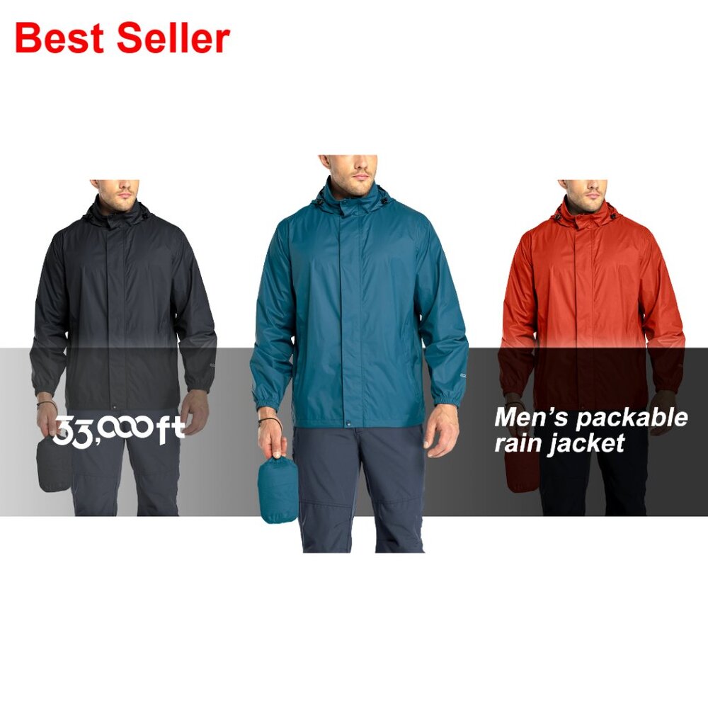 Lightweight Waterproof Rain Shell Jacket With Hoo… - image 6